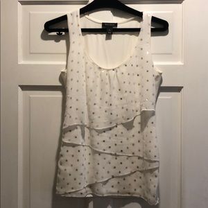 White House Black Market Ruffled Blouse Size S